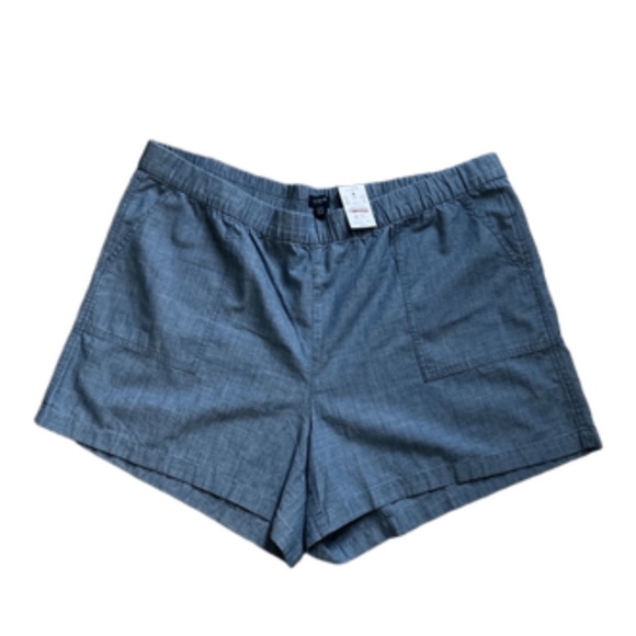 J. Crew Pants - J. Crew Ladies Chambray Elastic Waist Shorts (BRAND NEW WITH TAGS)